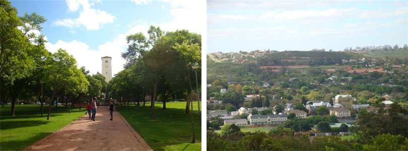 Rhodes University, Clock Tower, Administration Building, View of the City of Grahamstown